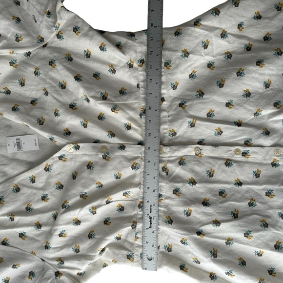 GAP size 16 NWT short sleeve a-line floral print linen blend dress mid-length - Picture 6 of 12